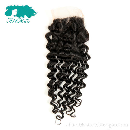 cheap 4*4 quality virgin peruvian human deep wave hair bundles